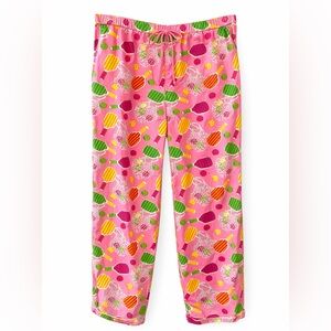 Printfresh Pickleball Print Pajama Pants Pink Graphic Sleep Lounge M
